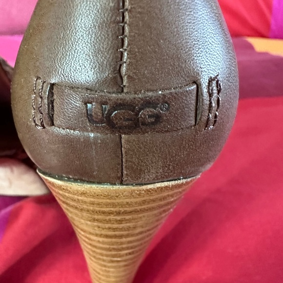 UGG Australia Maliha Woven Chocolate Brown Leather Ankle Boots Size 9 NEW - Picture 6 of 13